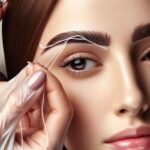 How do you shape eyebrows with threading for different face types? 