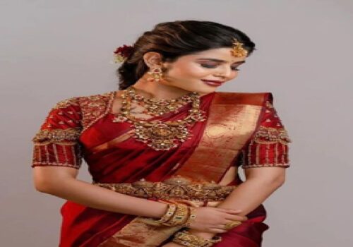 Where Tradition Meets Elegance in Manthrakodi Saree & Silver Kada for Men Gold Plated